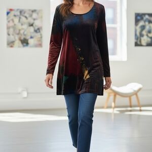 Chico's Multicolor Long Sleeve Tunic